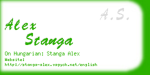 alex stanga business card